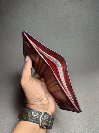 Noir Grid — Vertical Bi-Fold Wallet (WC-V5)